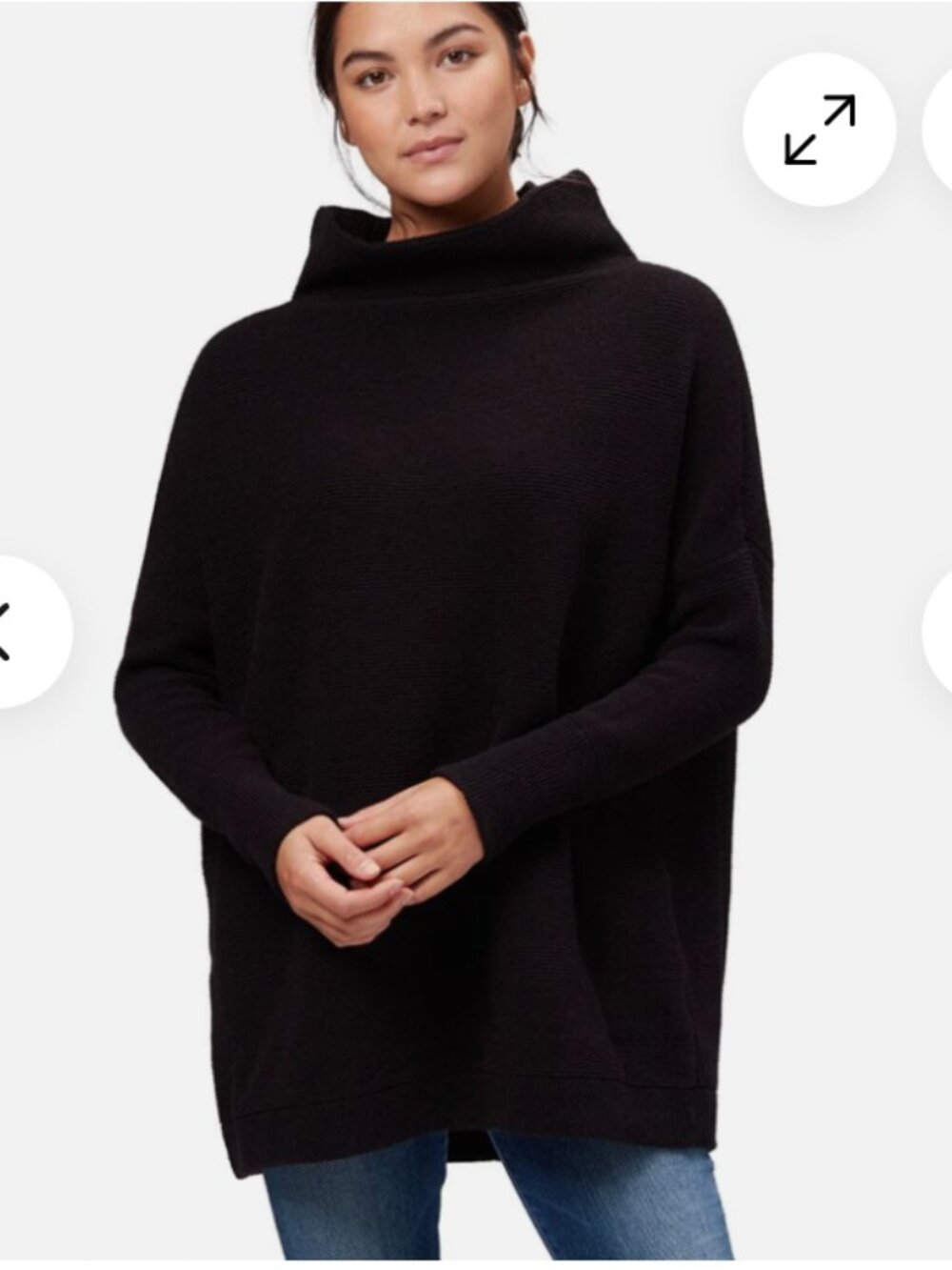 🖤✨ Free People Ottoman Slouchy Sweater – Black – Size M ✨🖤